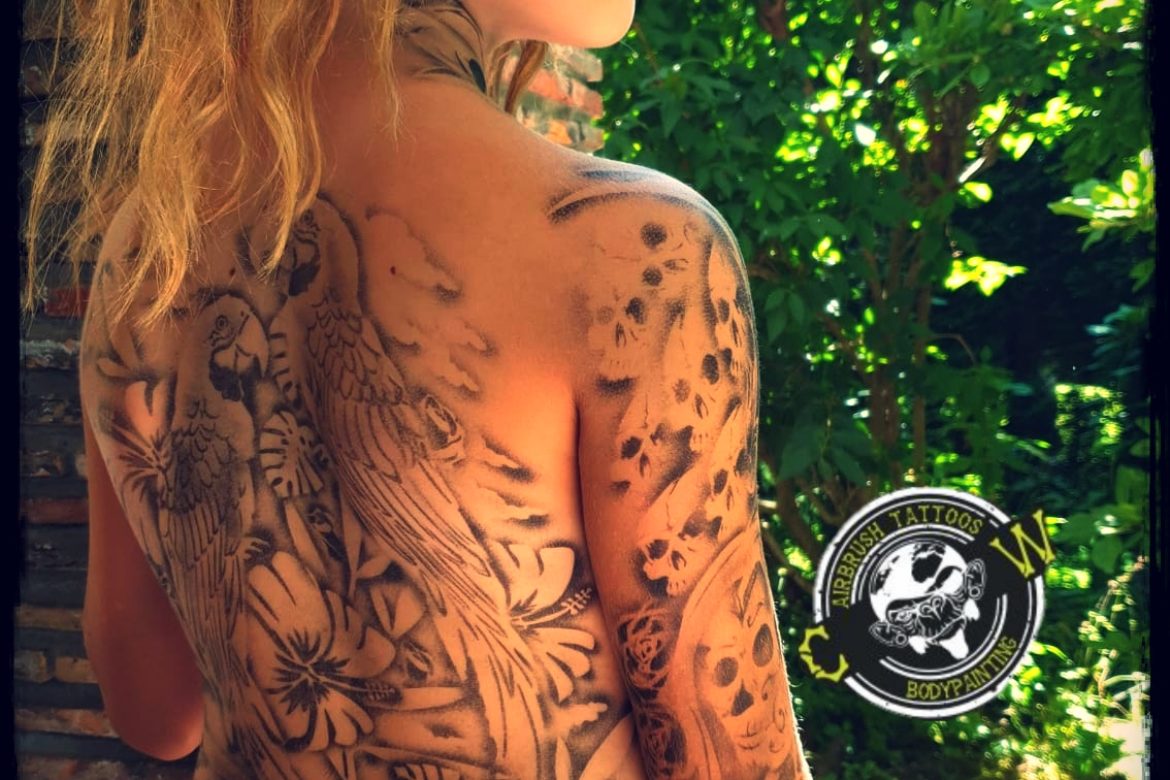 Airbrush Tattoo Rücken